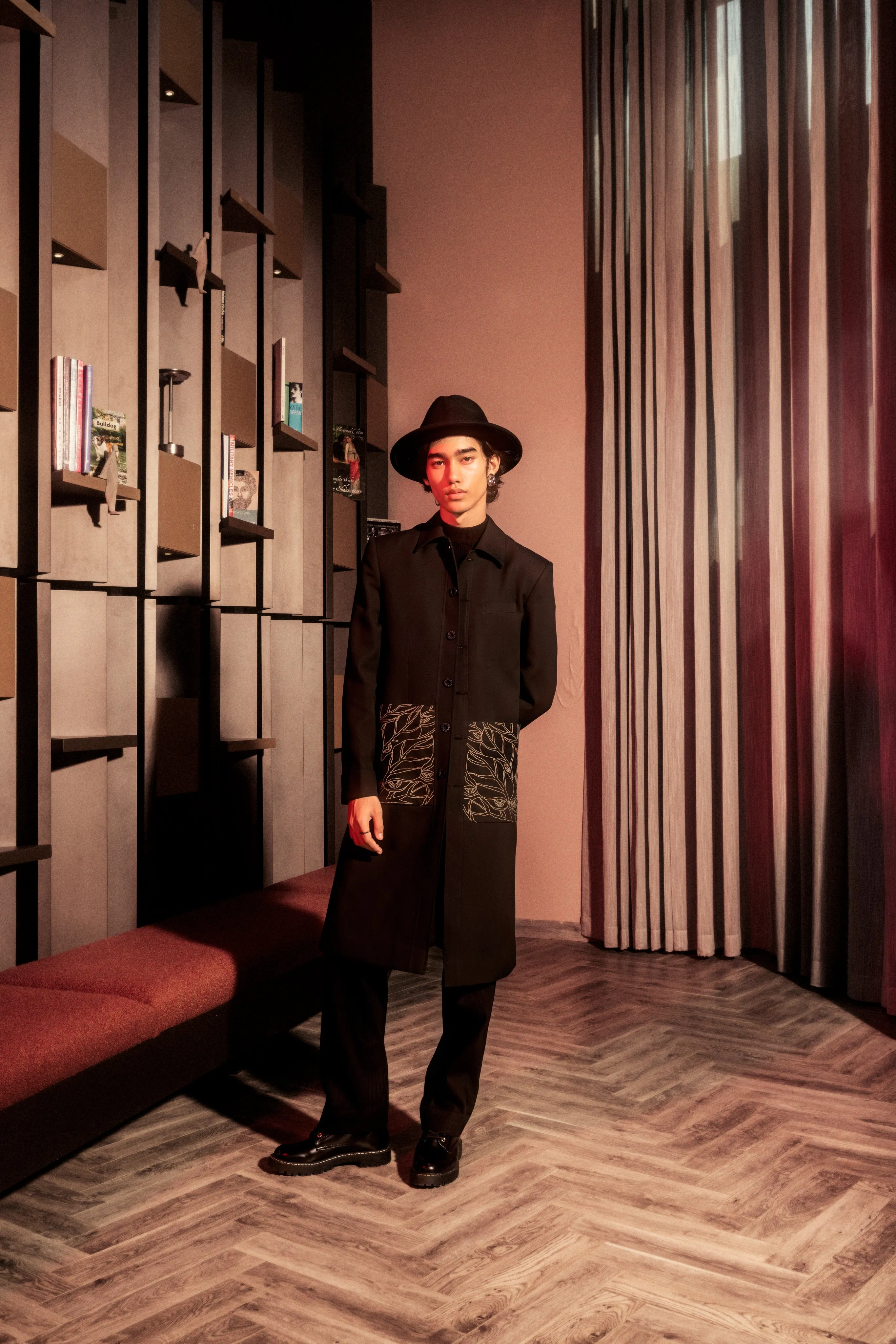 Autumnal Leaf-Pocket Overcoat: Boxy Fit Edition