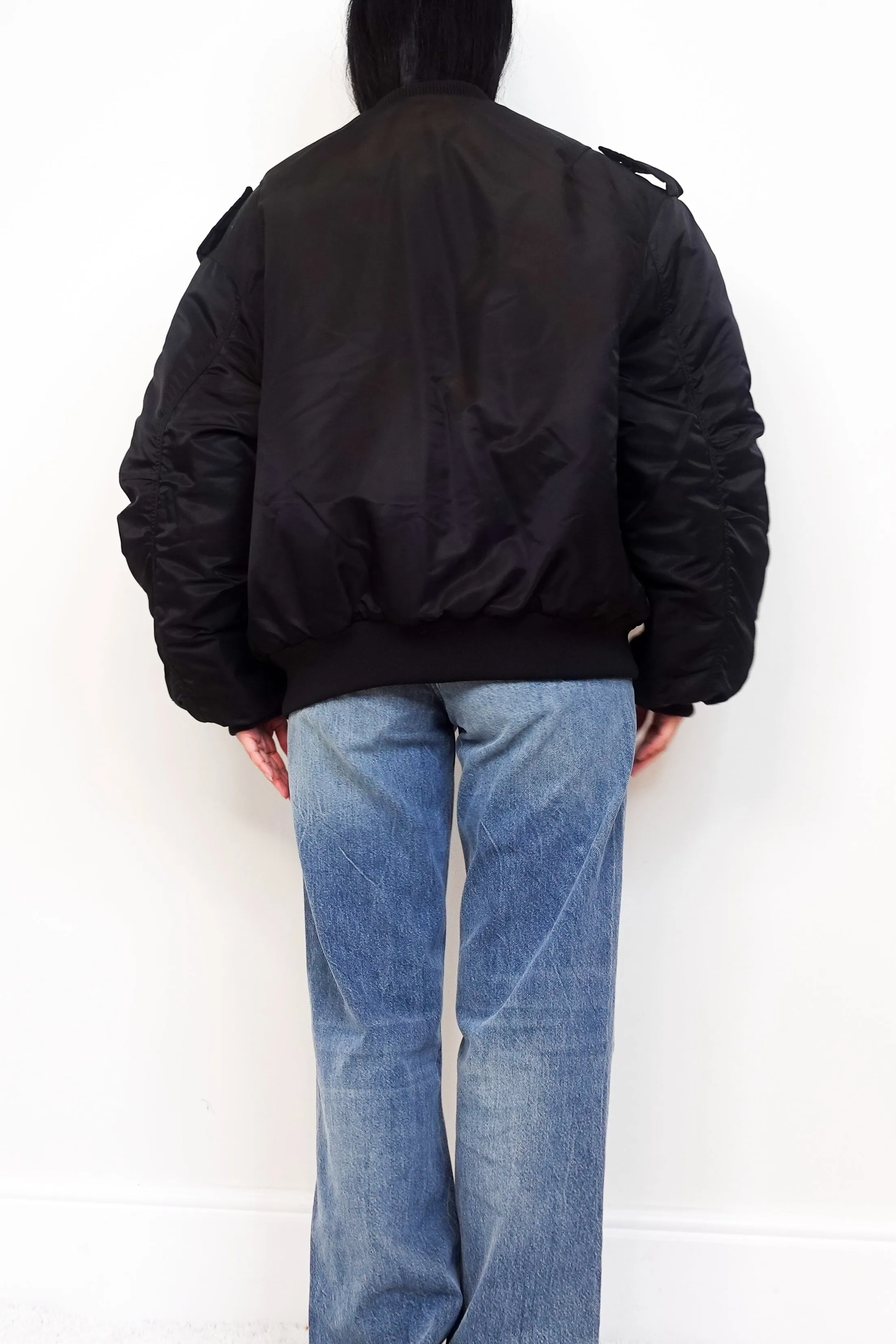 Black bomber jacket RRP £500