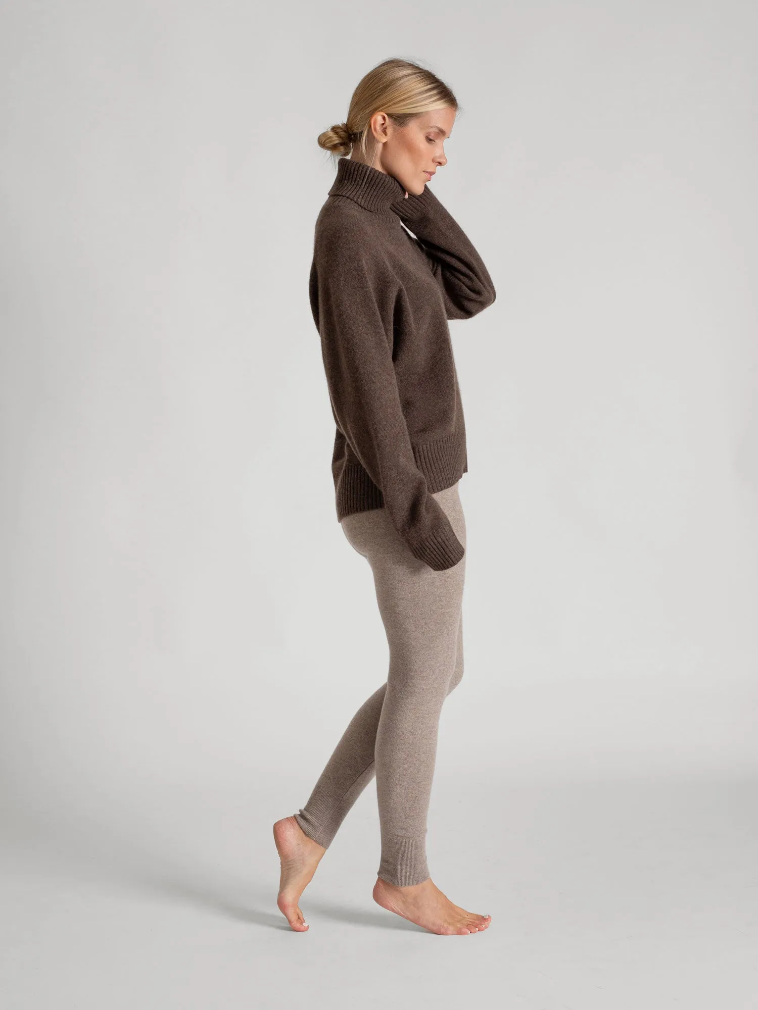 Cashmere sweater "Milano" - dark brown