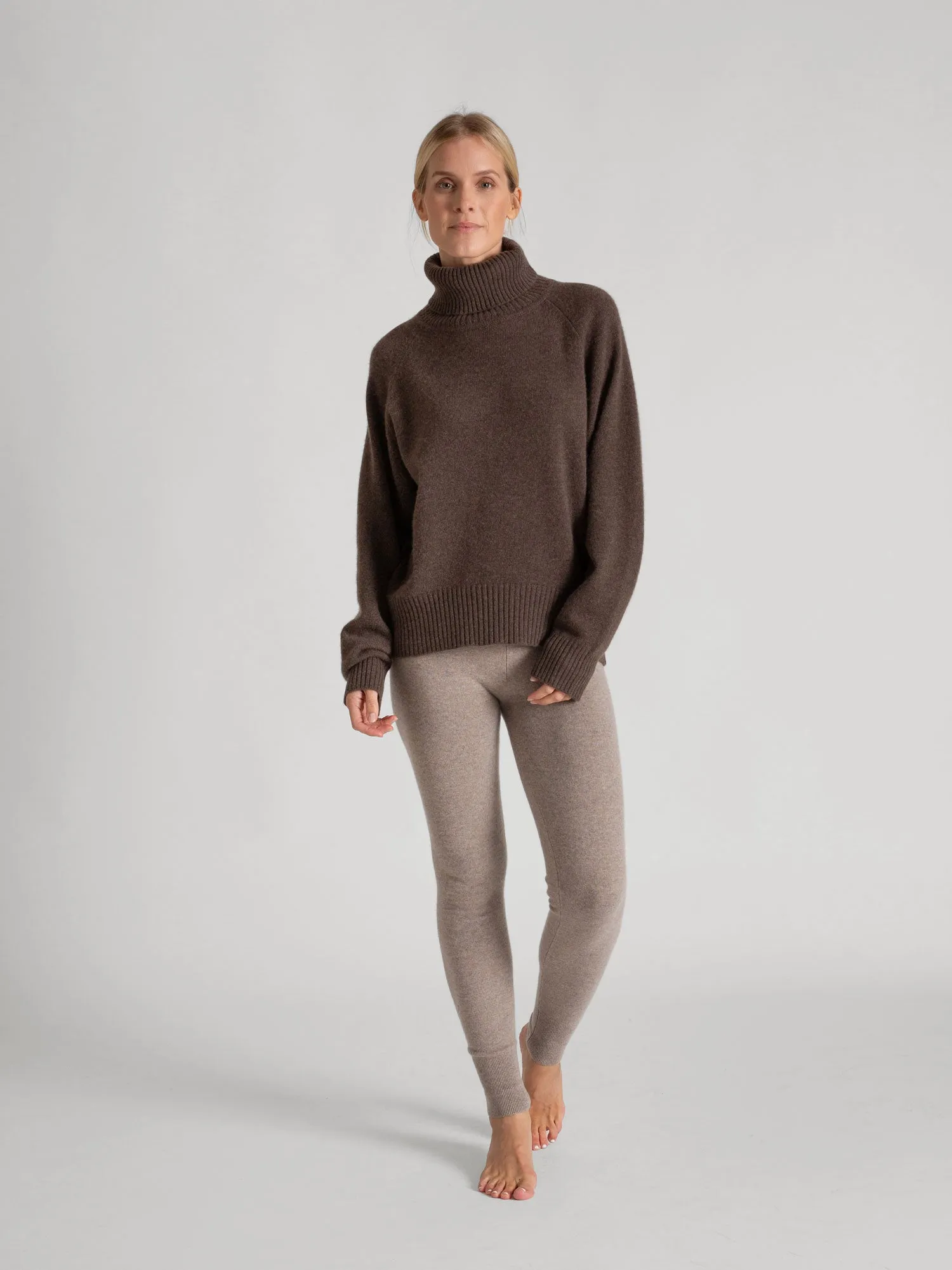Cashmere sweater "Milano" - dark brown