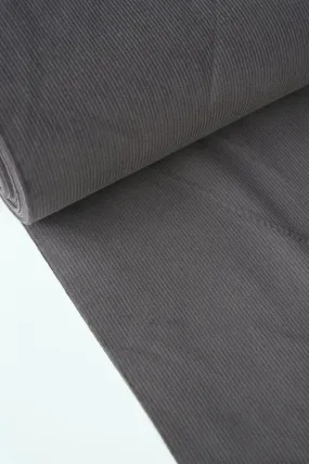 Charcoal 14 Wale Cotton Corduroy | Robert Kaufman