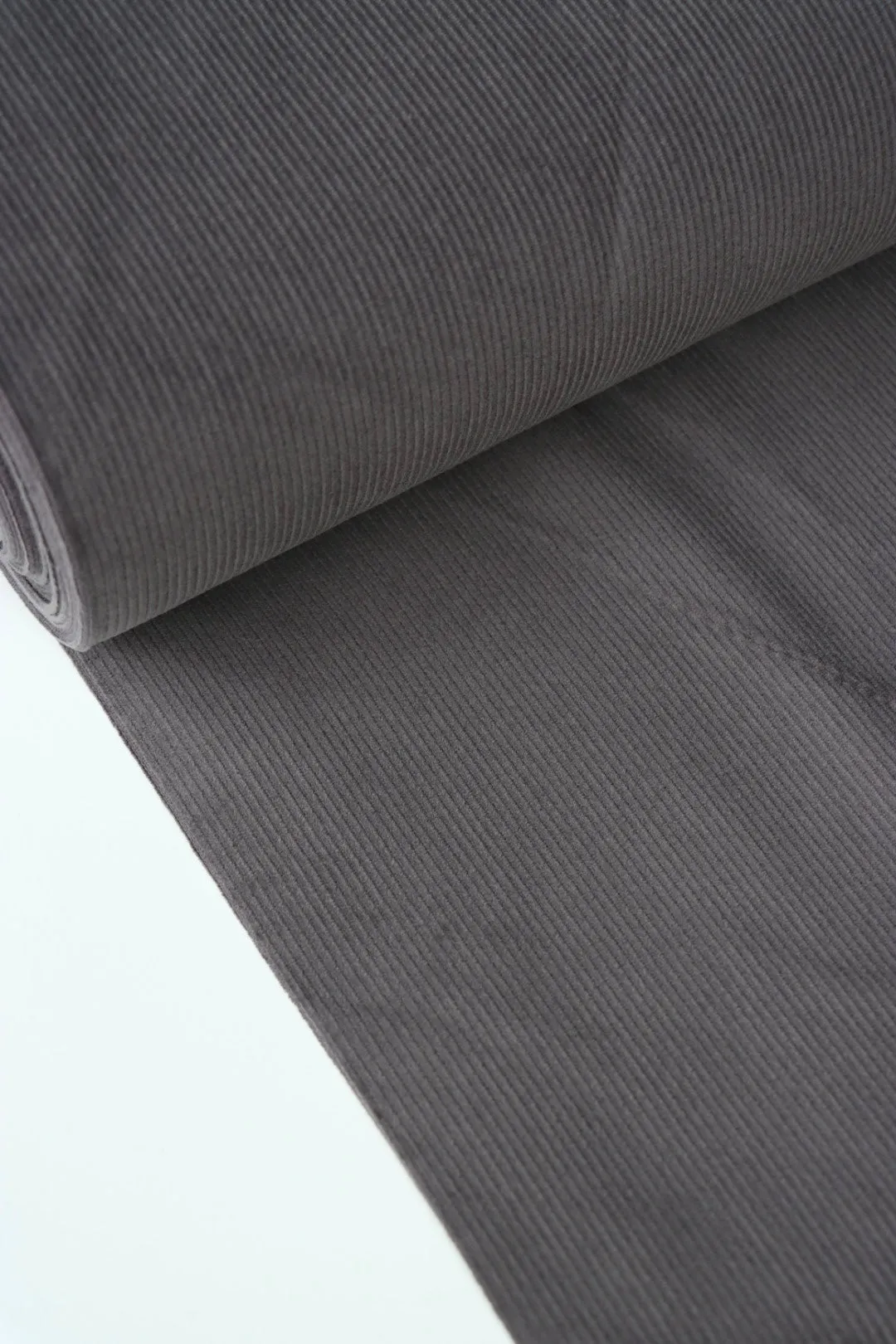 Charcoal 14 Wale Cotton Corduroy | Robert Kaufman