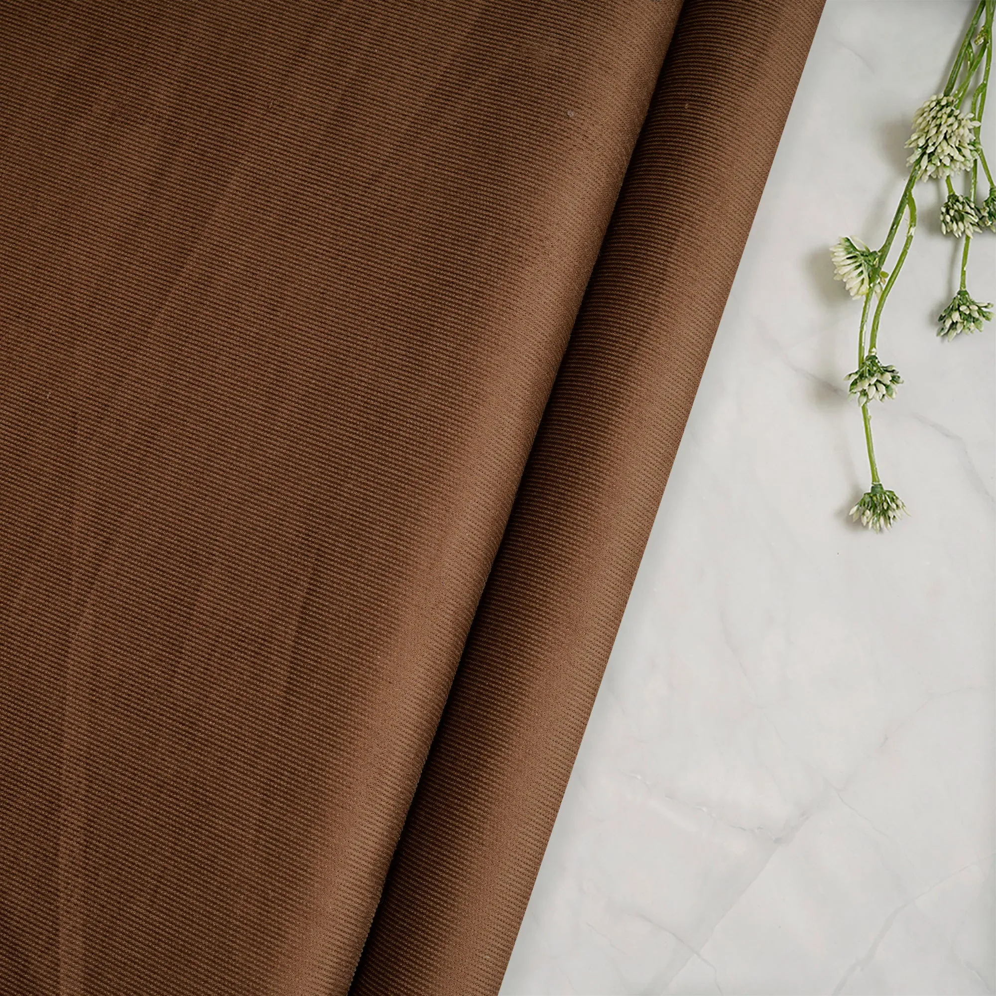 Coca Mocha Imported Shirting Weight Cotton Corduroy Fabric (58" Width)