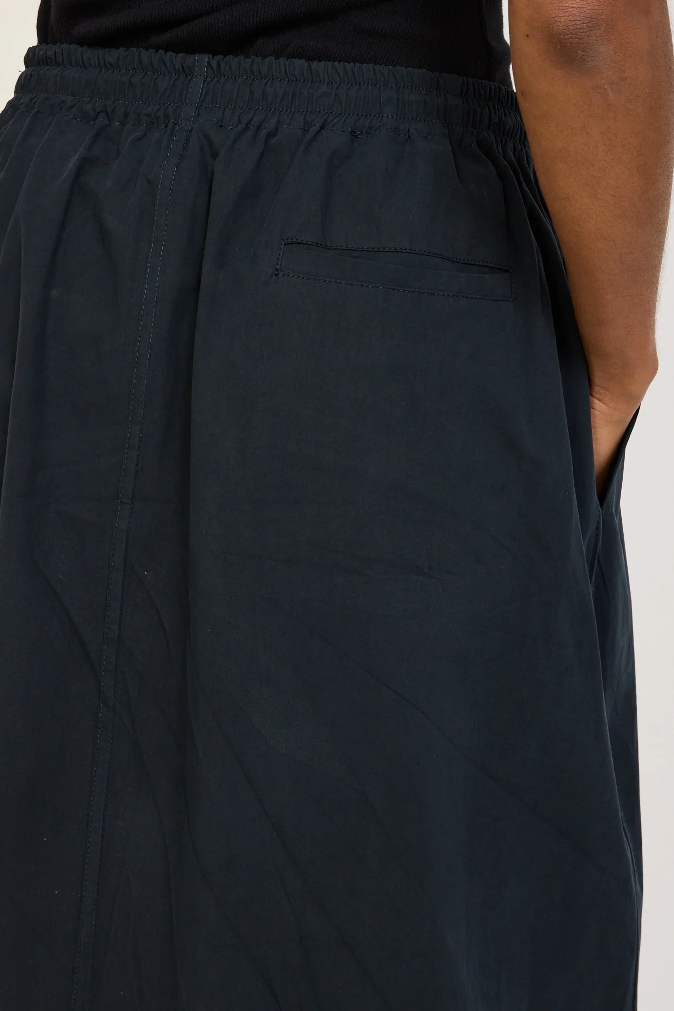 Crushed Cotton Maxi Skirt Ink