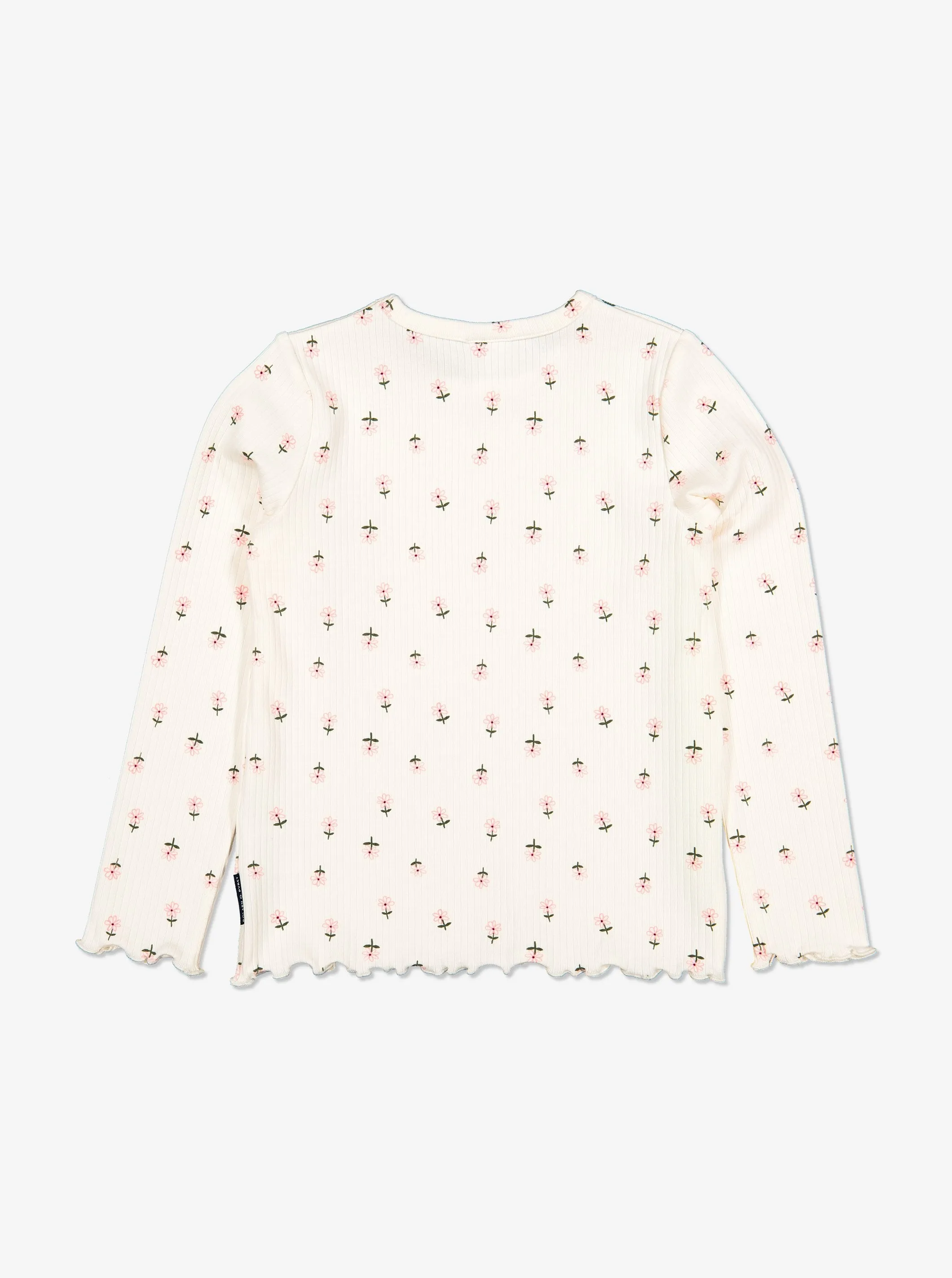 Floral Ribbed Kids Top