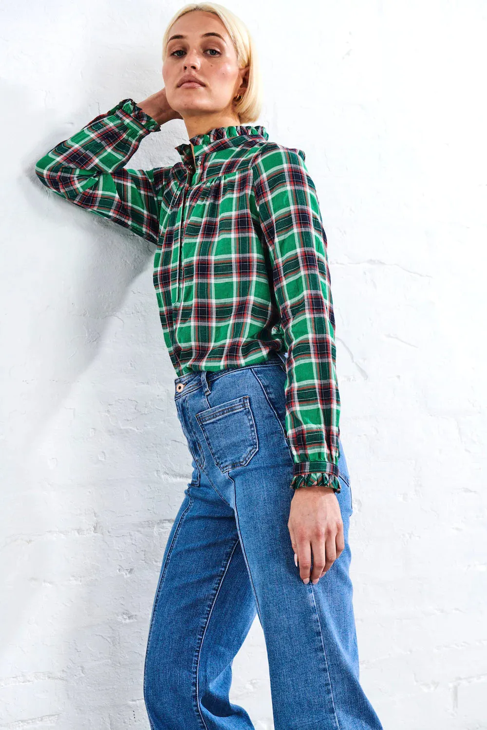 Frances Shirt in Green Tartan