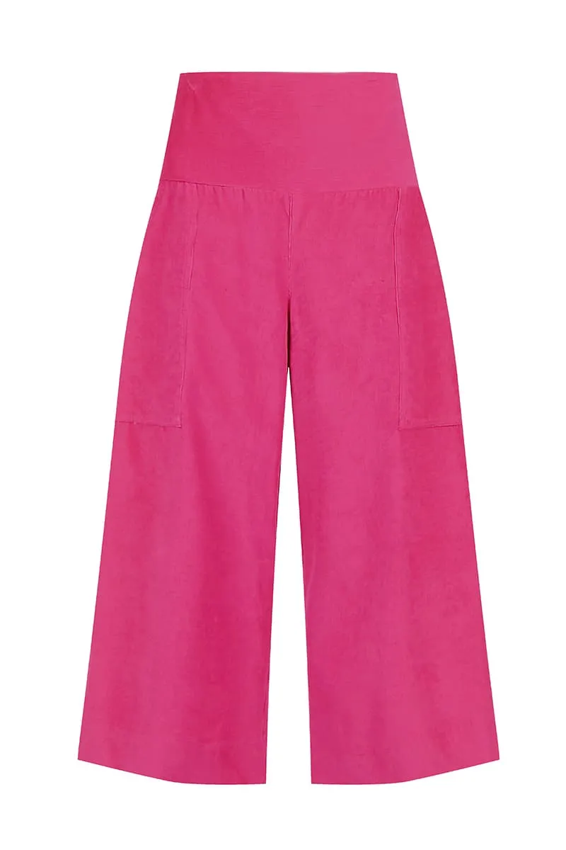 Gemma Cord 3/4 Pants Plain
