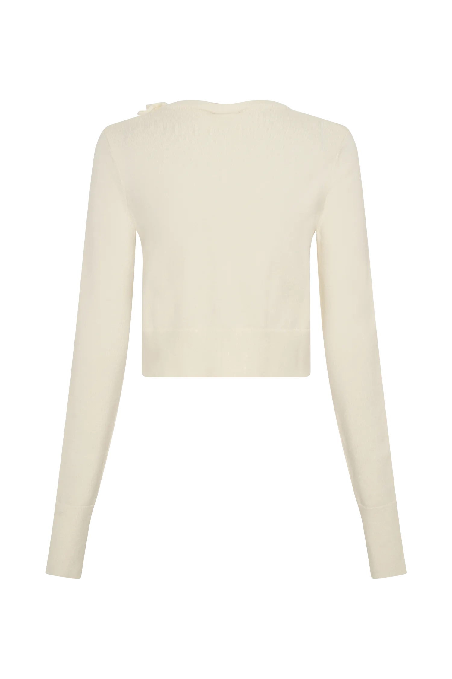 Gianna Knit Cardigan With Flowers - Cream