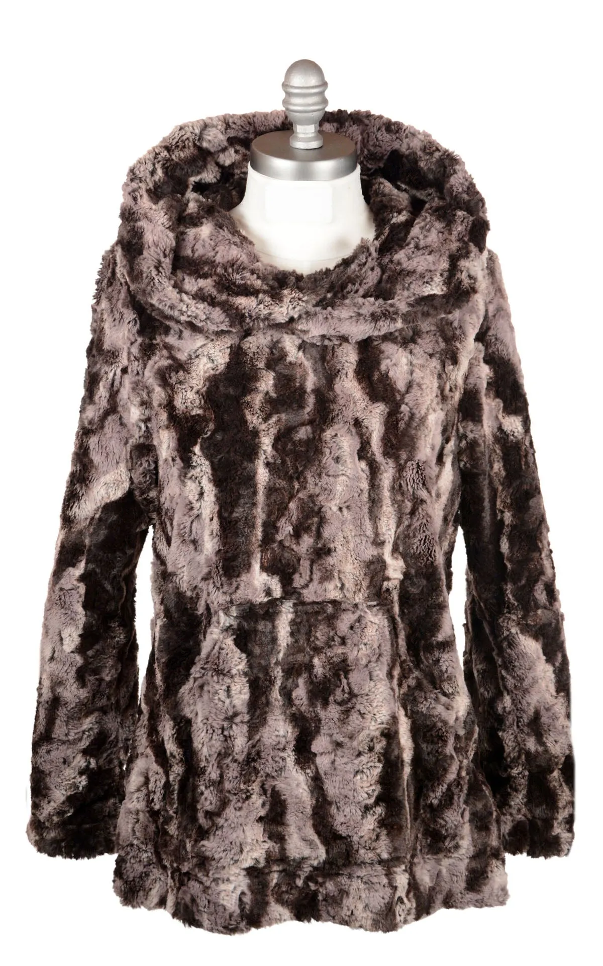Hooded Lounger - Luxury Faux Fur in Mocha
