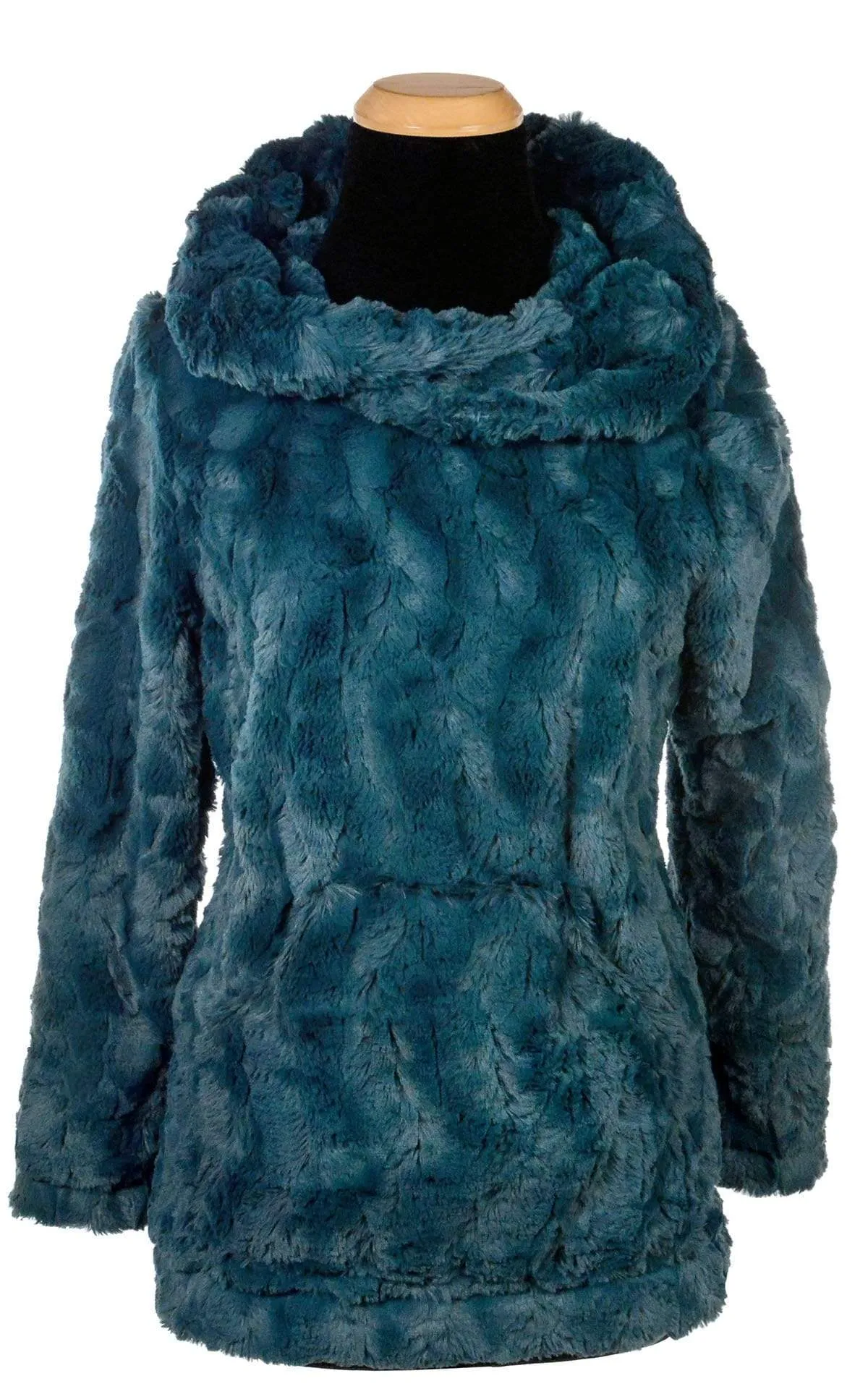 Hooded Lounger - Luxury Faux Fur in Peacock Pond (SOLD OUT)