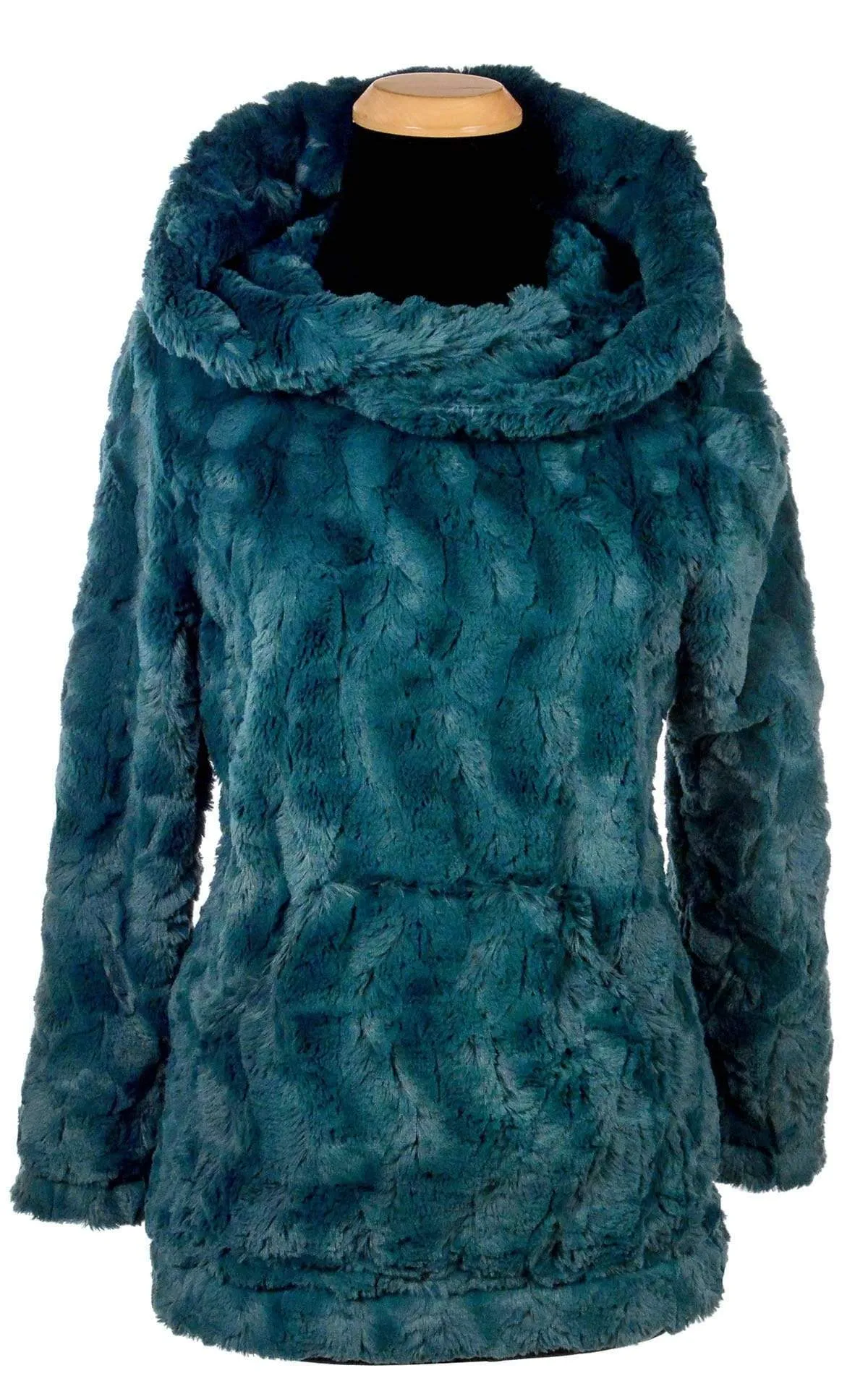Hooded Lounger - Luxury Faux Fur in Peacock Pond (SOLD OUT)