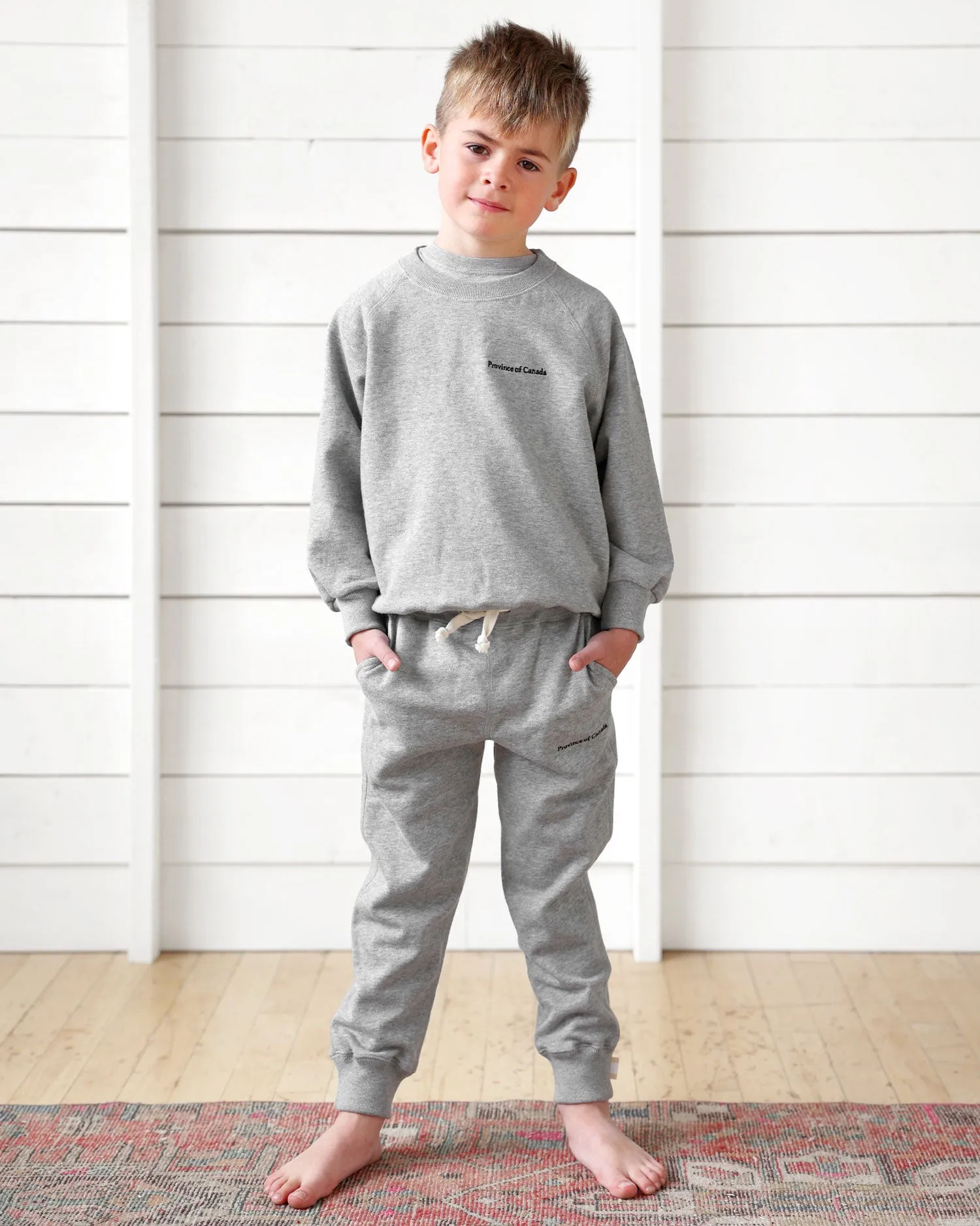 Kids French Terry Sweatshirt Heather Grey - Unisex