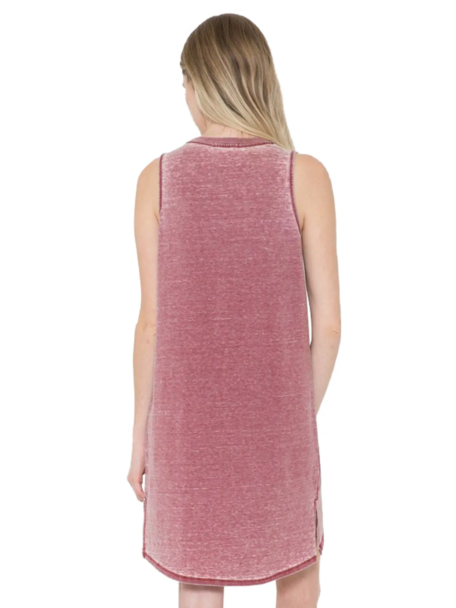 KOGMO Womens Sleeveless Basic Washed Comfy Dress