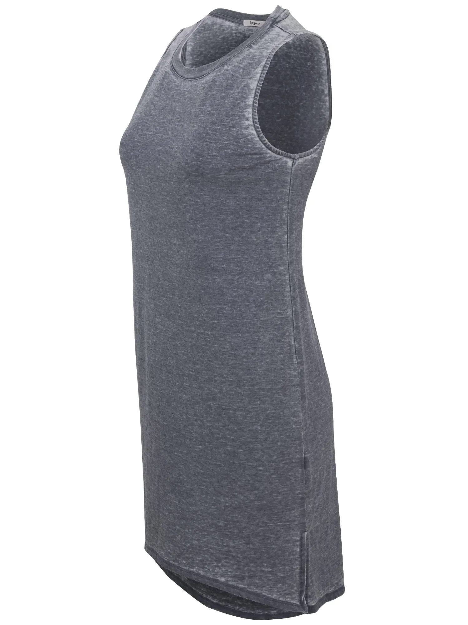 KOGMO Womens Sleeveless Basic Washed Comfy Dress