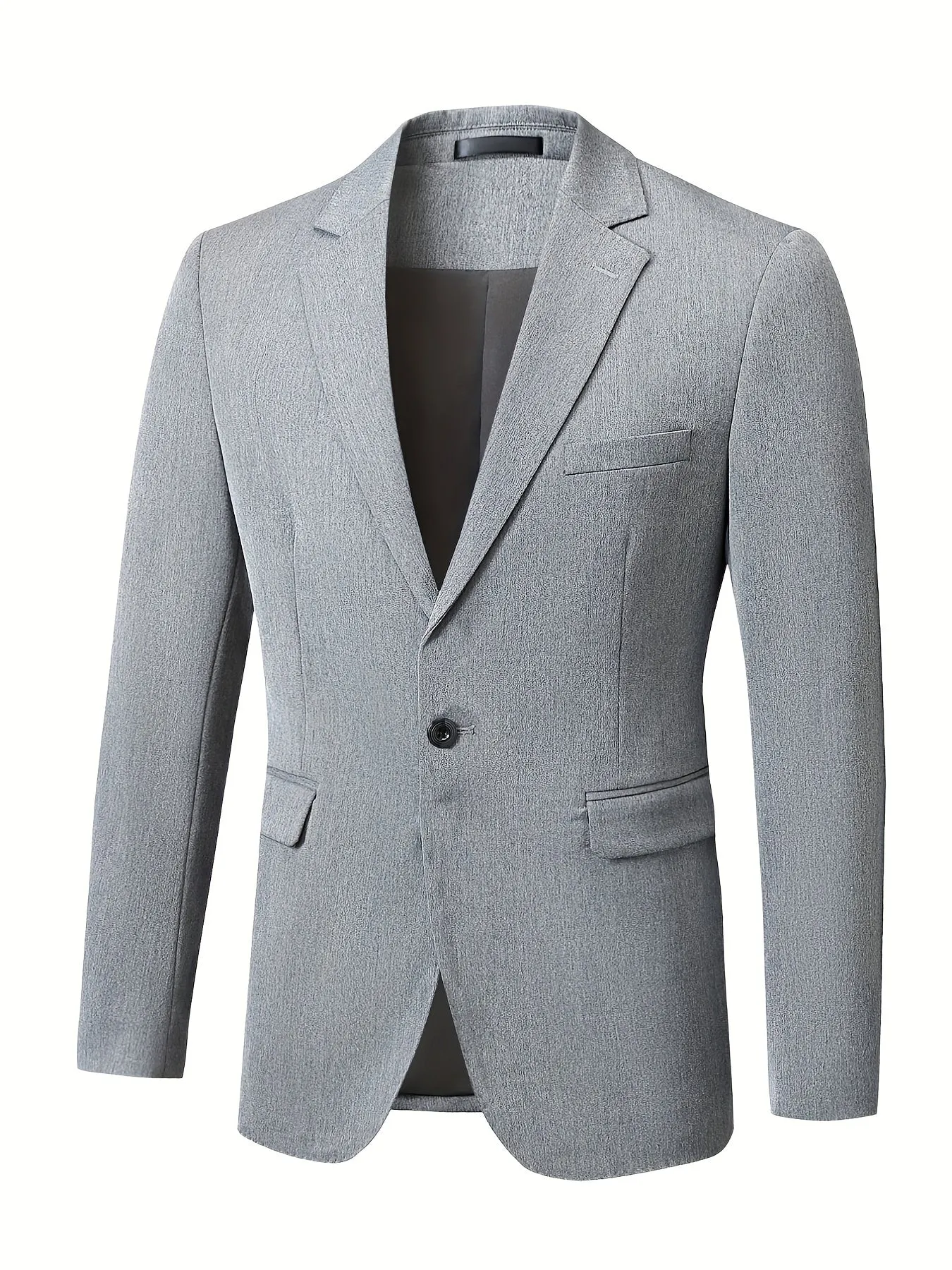 Men's Casual Solid Slim Fit One Button Business Lightweight Blazer
