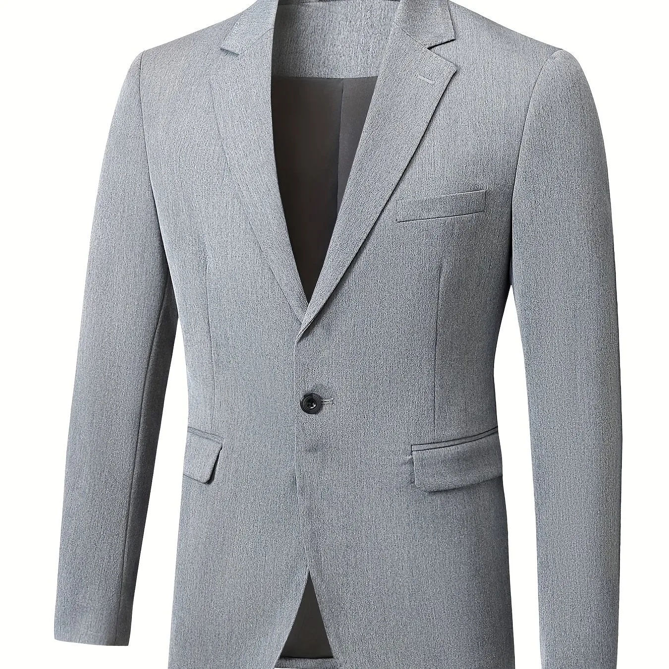 Men's Casual Solid Slim Fit One Button Business Lightweight Blazer