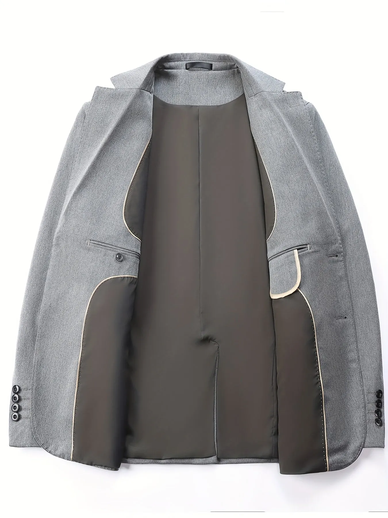 Men's Casual Solid Slim Fit One Button Business Lightweight Blazer
