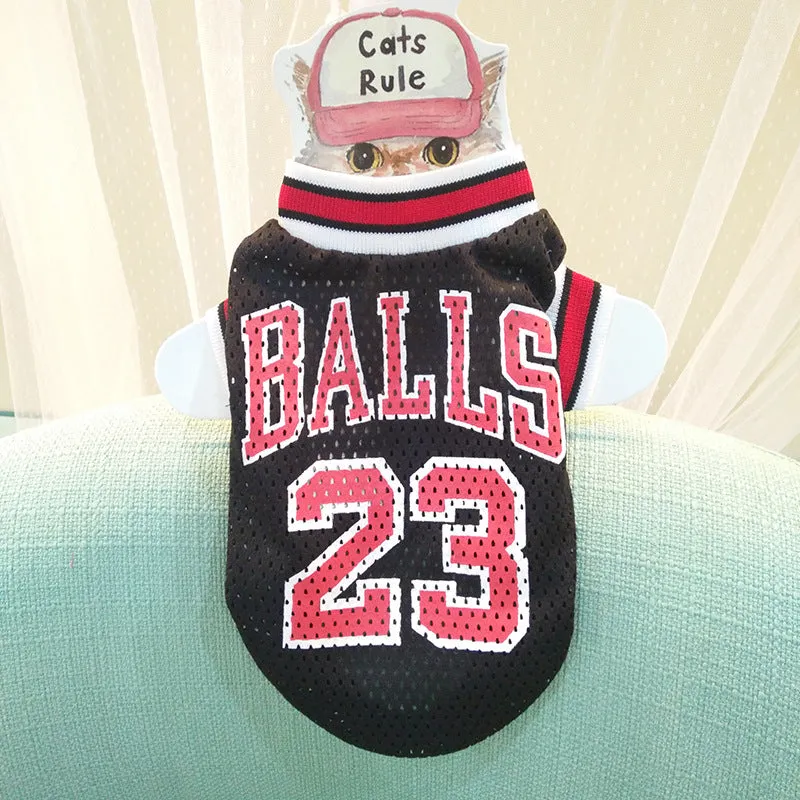 Mesh Basketball Uniform Jersey for Dog Cat Pet by Furr Baby Gifts