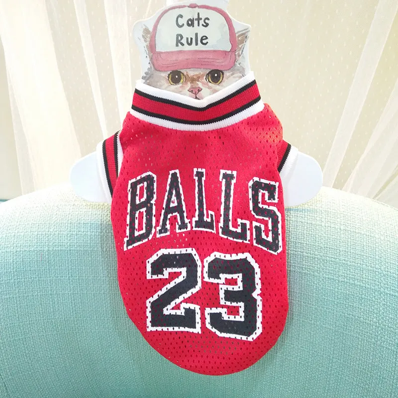 Mesh Basketball Uniform Jersey for Dog Cat Pet by Furr Baby Gifts
