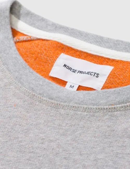 Norse Projects Ketel Double Face Sweatshirt - Light Grey