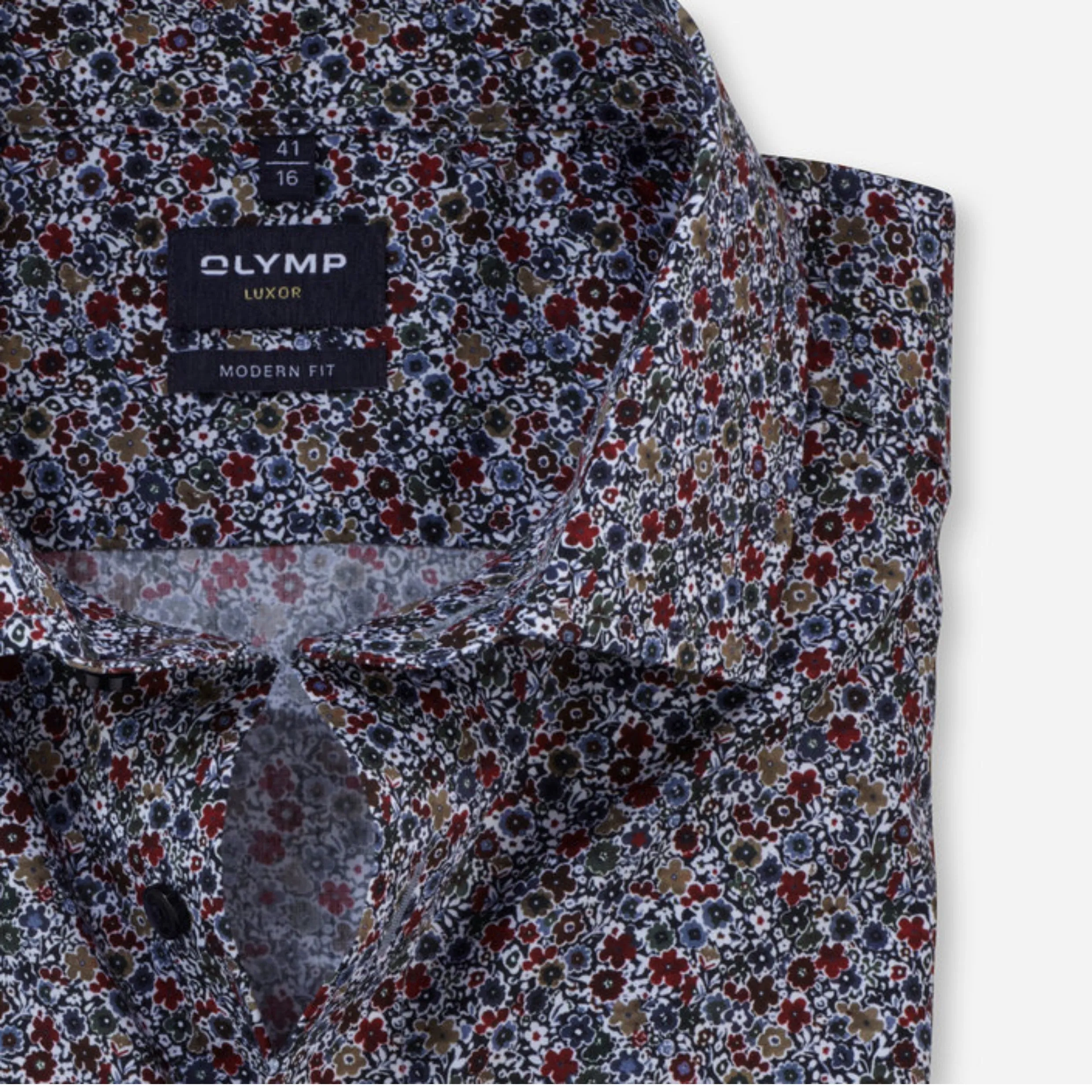 Olymp Luxor Non-iron Flower Print Shirt 12236433