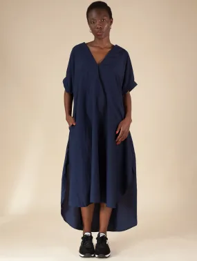Plunge Neck Caftan (Navy)