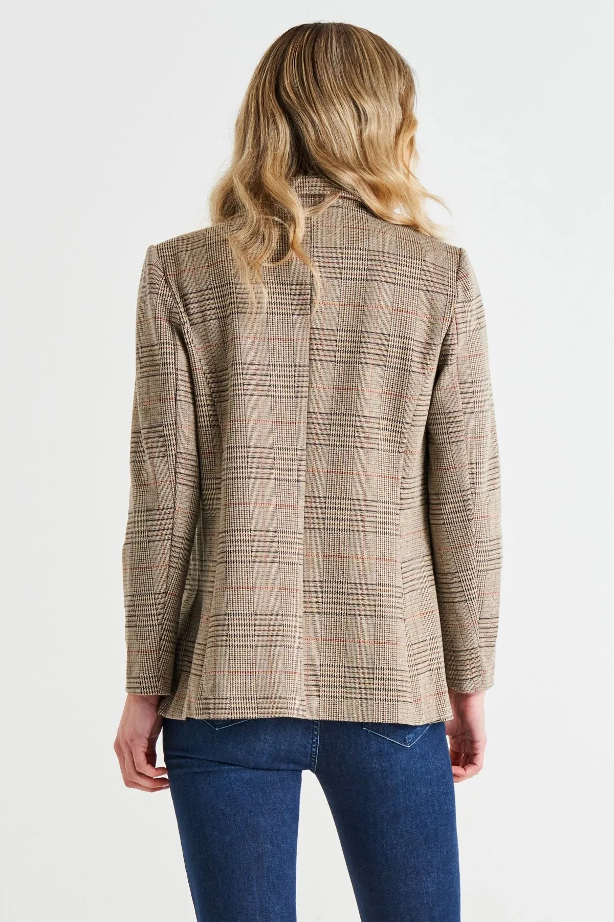 Portsea Blazer - Mocha Plaid
