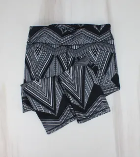 PURE & SIMPLE LEGGINGS BLACK/WHITE DESIGN LADIES LARGE PRE-LOVED