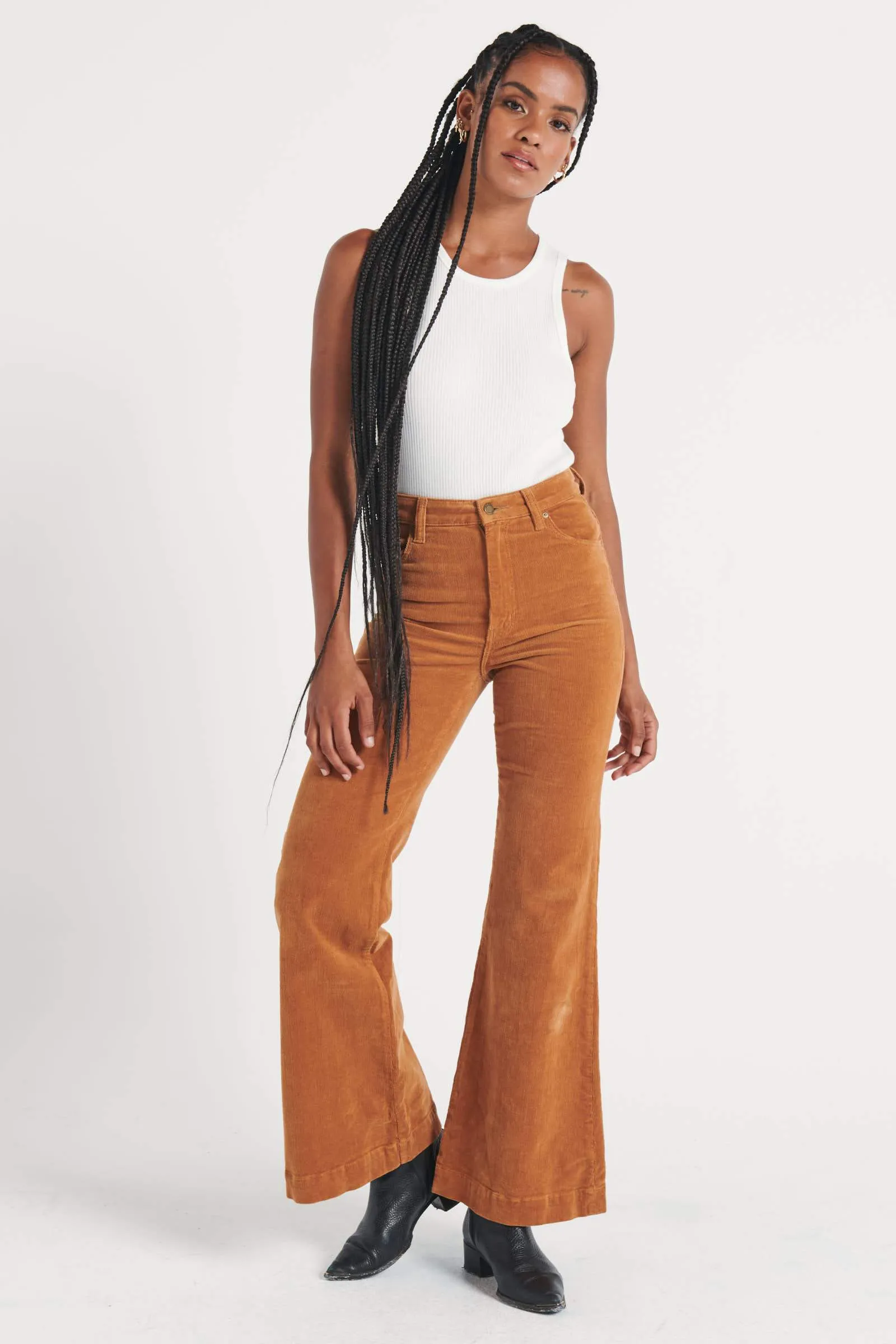 ROLLAS EAST COAST FLARE - TAN CORD
