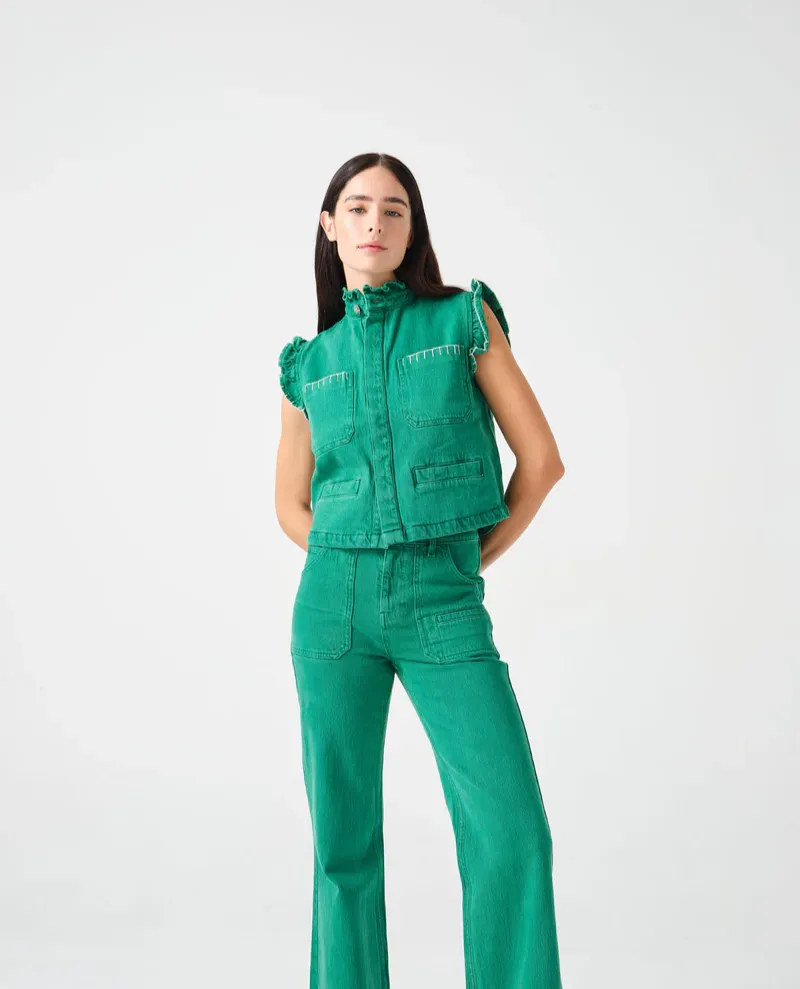Seventy   Mochi Pablo Jade Green Waistcoat