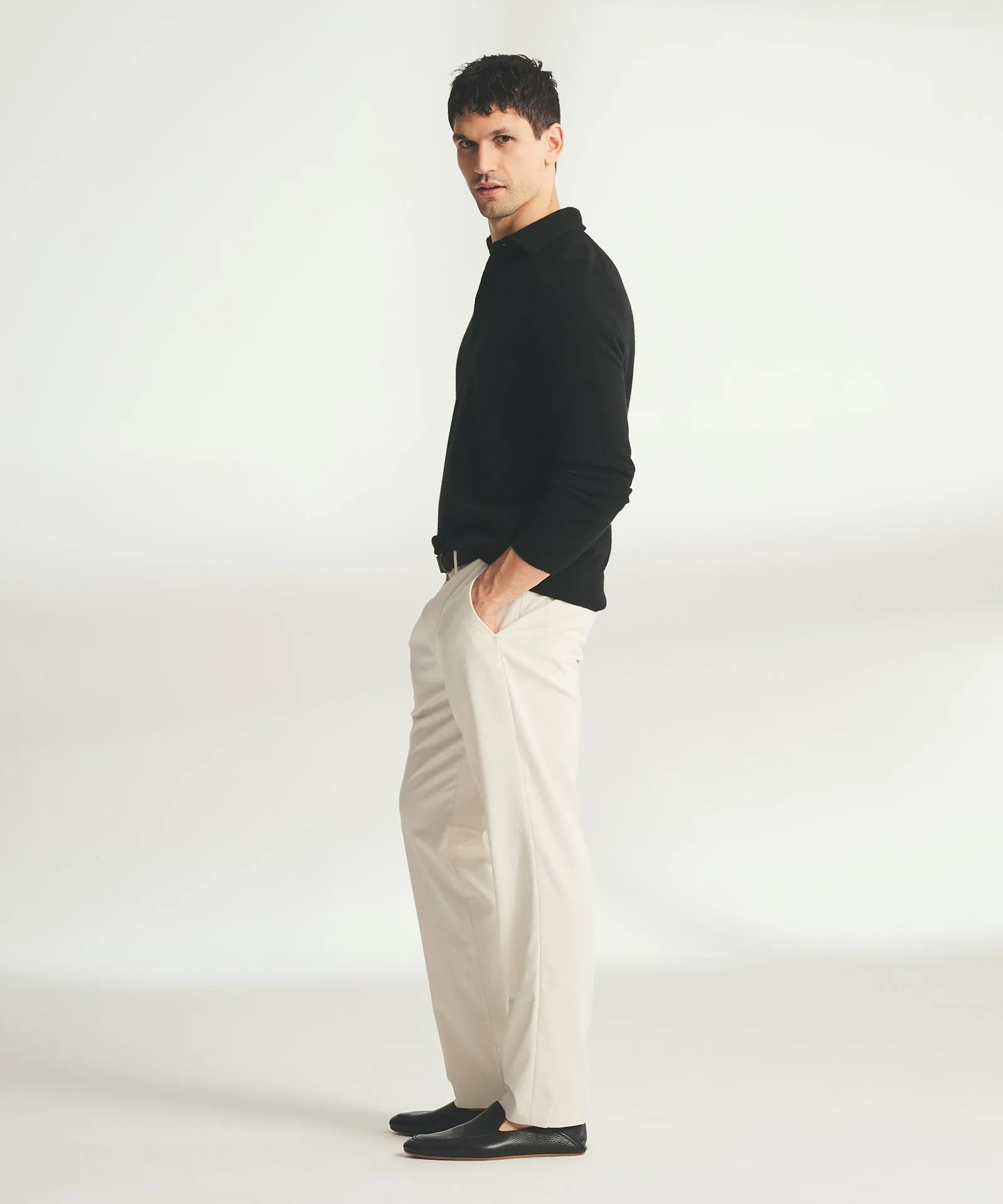 Signature Cashmere Long Sleeve Polo