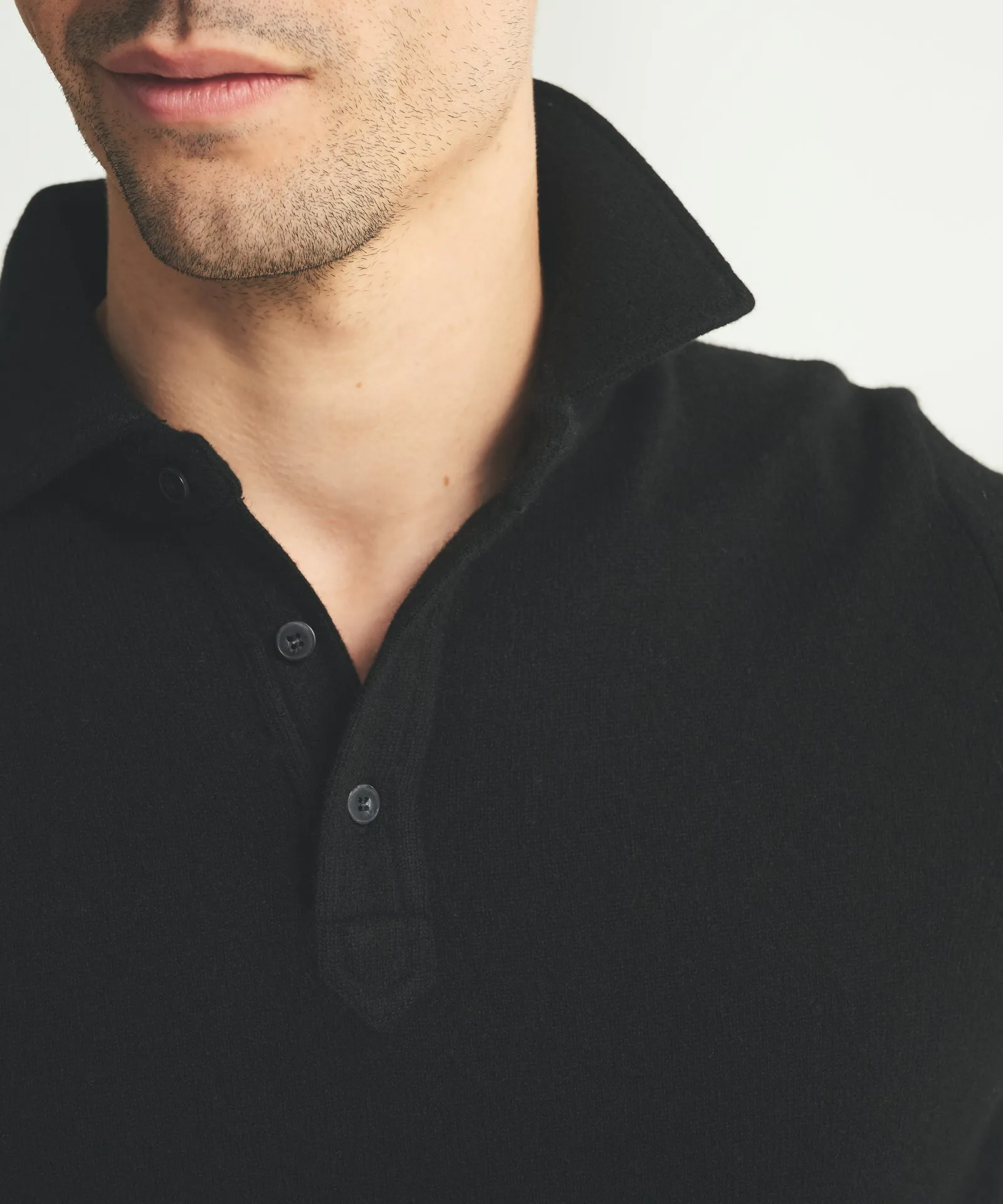 Signature Cashmere Long Sleeve Polo
