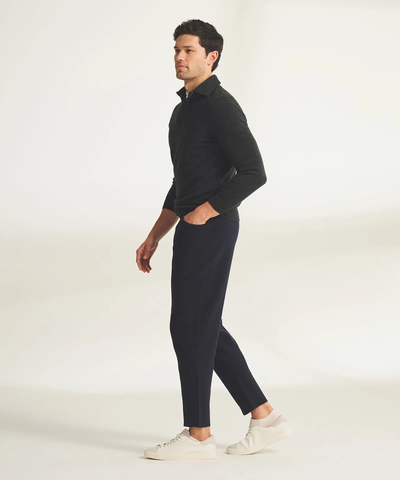 Signature Cashmere Long Sleeve Polo