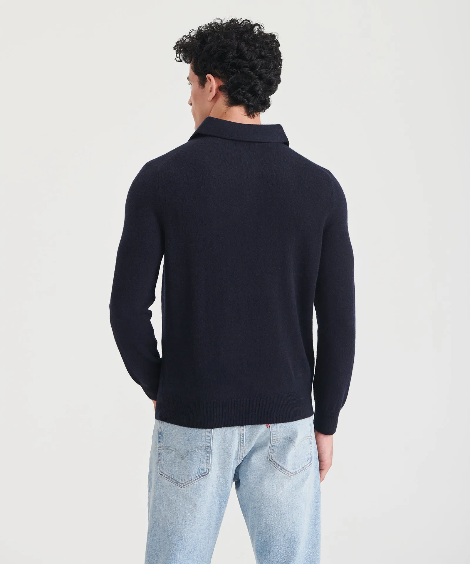 Signature Cashmere Long Sleeve Polo