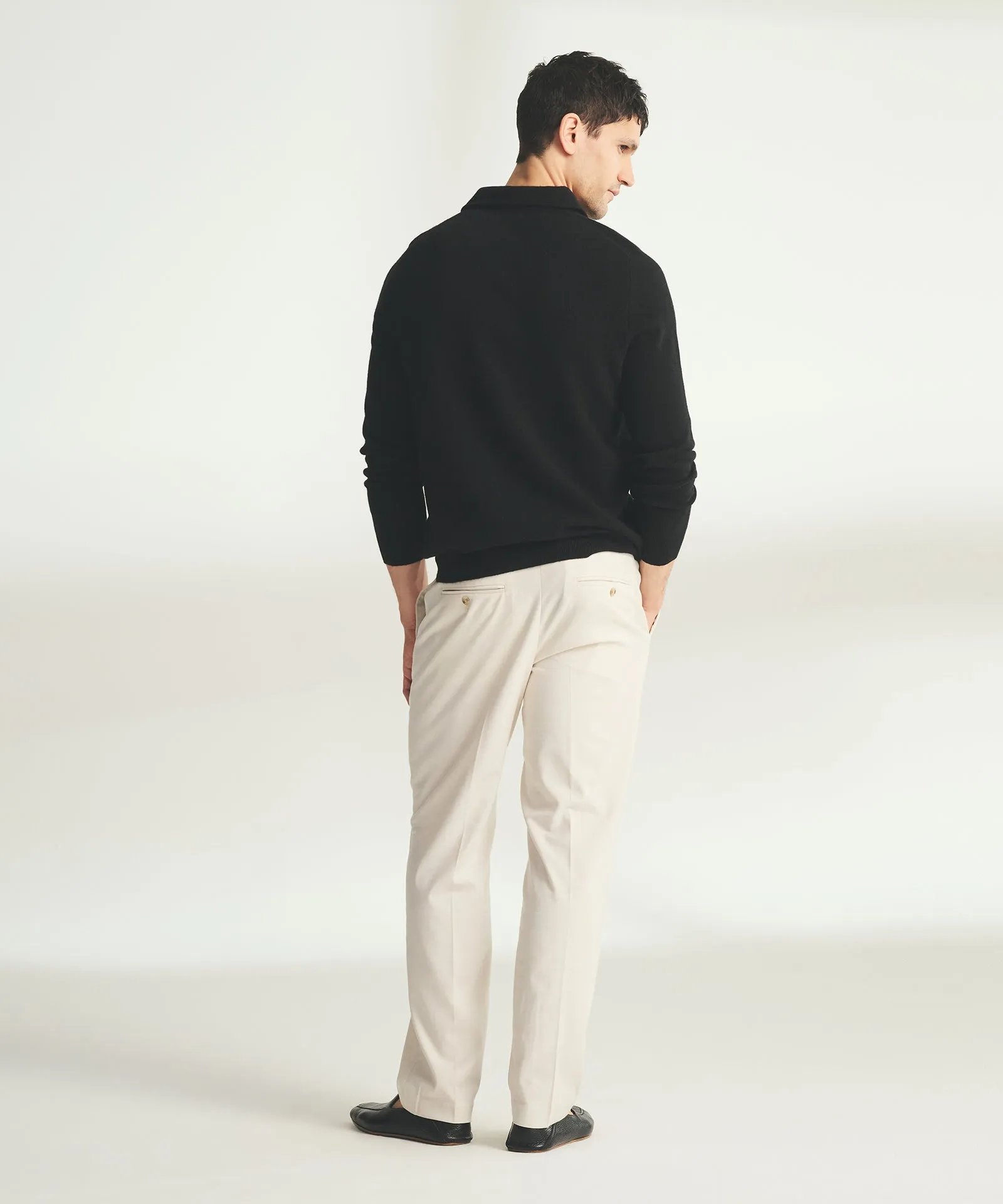 Signature Cashmere Long Sleeve Polo