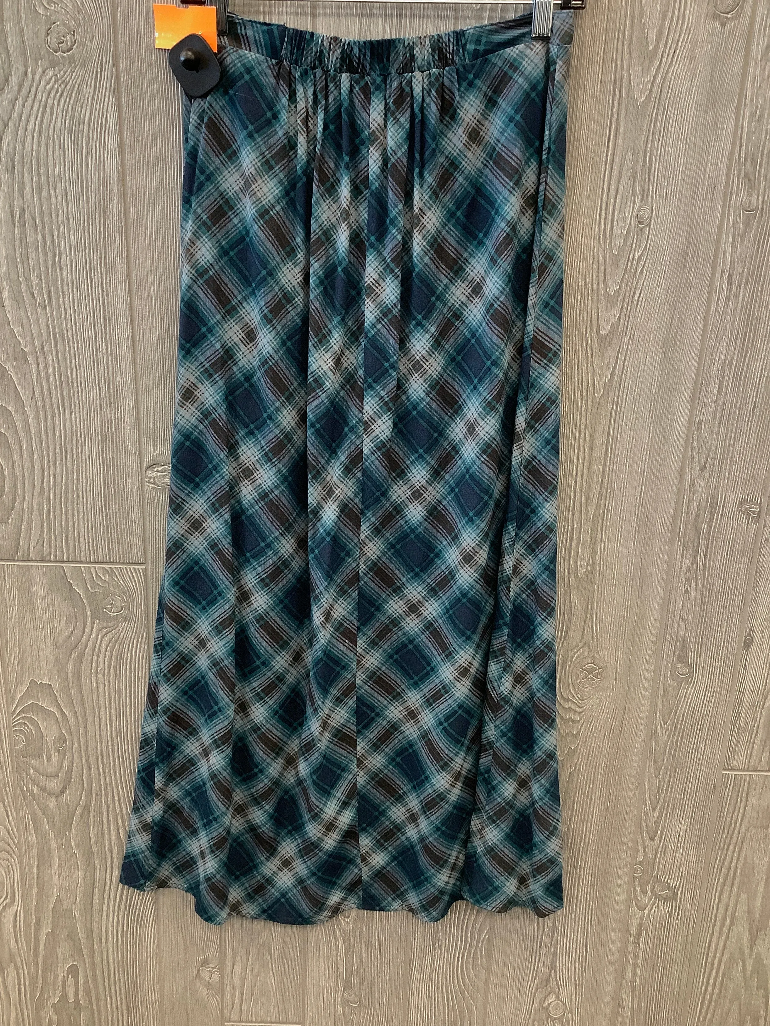 Skirt Maxi By Wild Fable In Blue & Brown, Size: 0