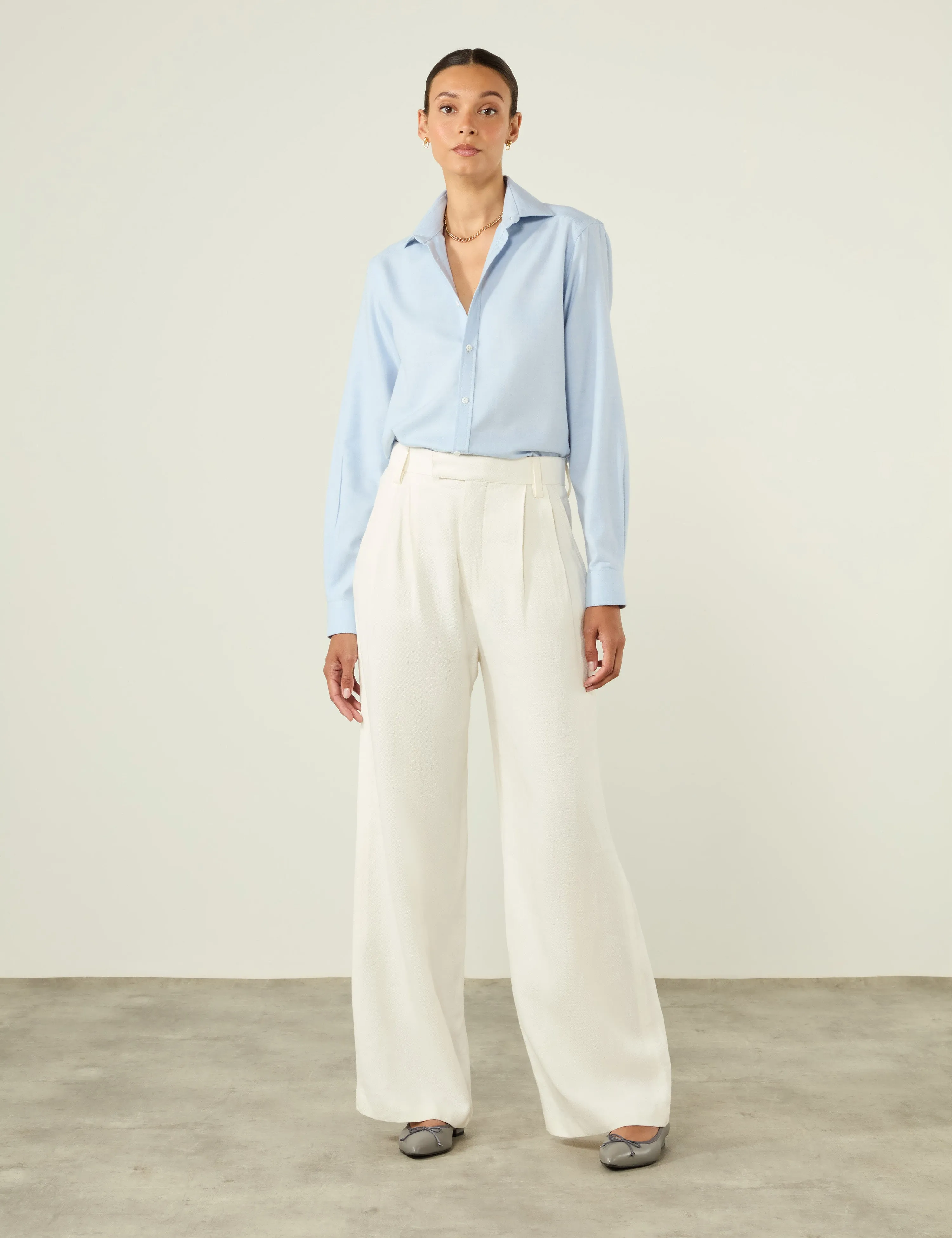 The Classic: Fine Brushed, Dusty Blue