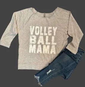 Volleyball Mom Off-The-Shoulder Sweatshirt