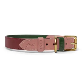 Walter Pink Italian Leather Dog Collar